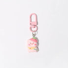 JIPPURI Keychain Piggy Strawberry Hat