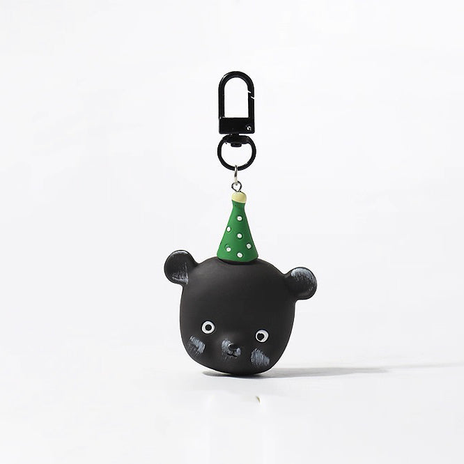 JIPPURI Keychain Party Animals Little Black Bear
