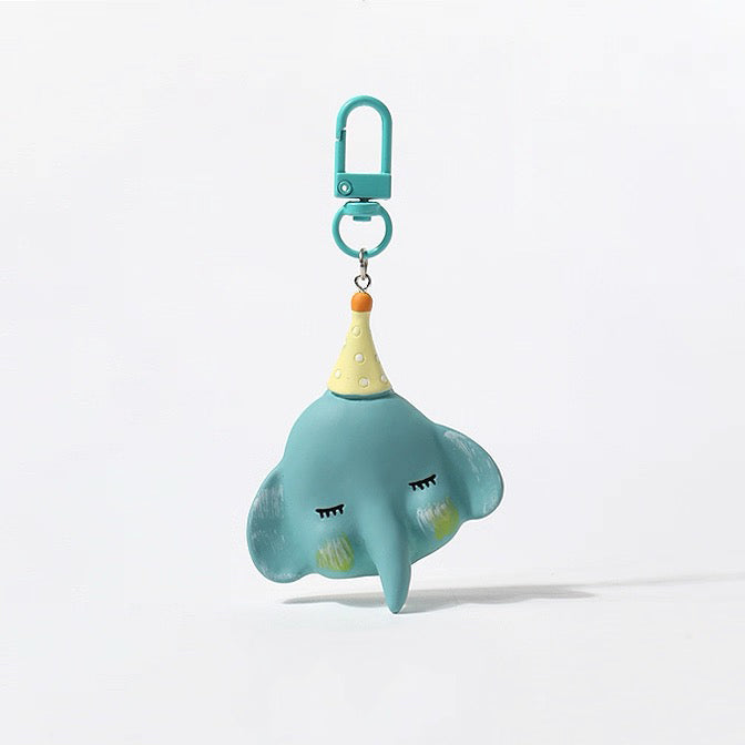 JIPPURI Keychain Party Animals Little Blue Elephant