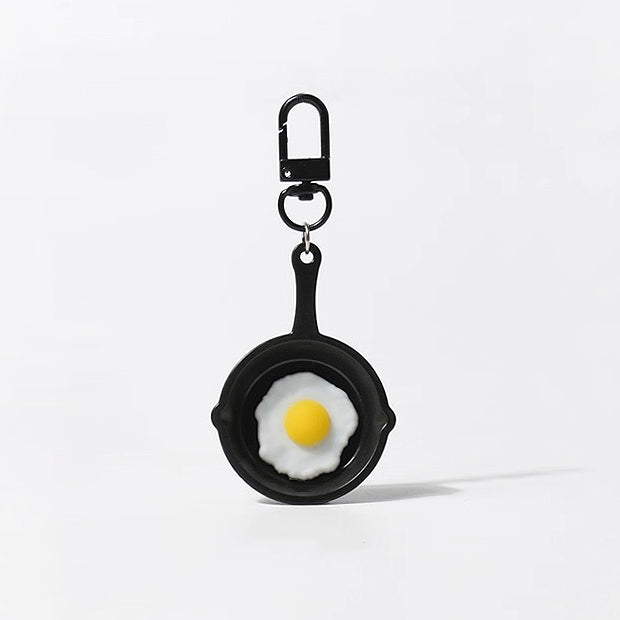JIPPURI Keychain Frying Pan Fried Egg