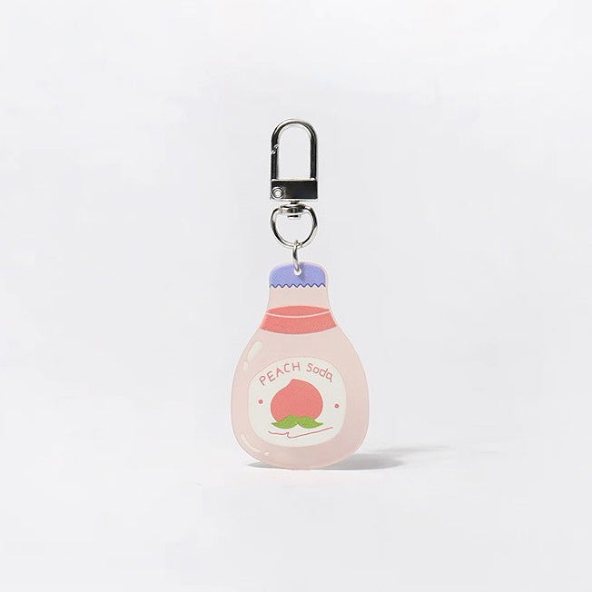 JIPPURI Keychain Bottled Drinks Peach Soda