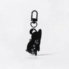 JIPPURI Keychain Floppy Cat Black