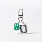 JIPPURI Keychain Mahjong & Green Dice White Dragon