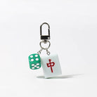 JIPPURI Keychain Mahjong & Green Dice Red Dragon