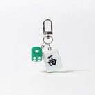 JIPPURI Keychain Mahjong & Green Dice West Wind