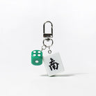JIPPURI Keychain Mahjong & Green Dice South Wind