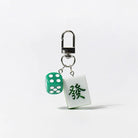 JIPPURI Keychain Mahjong & Green Dice Green Dragon