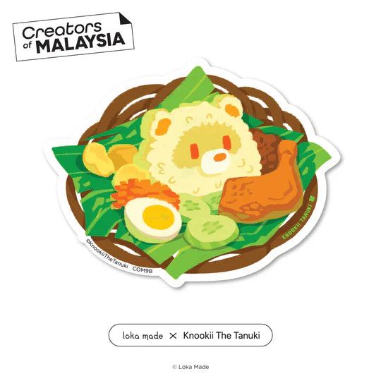 LOKAMADE Luggage Sticker : Creators of Malaysia Knookio The Tanuki / B