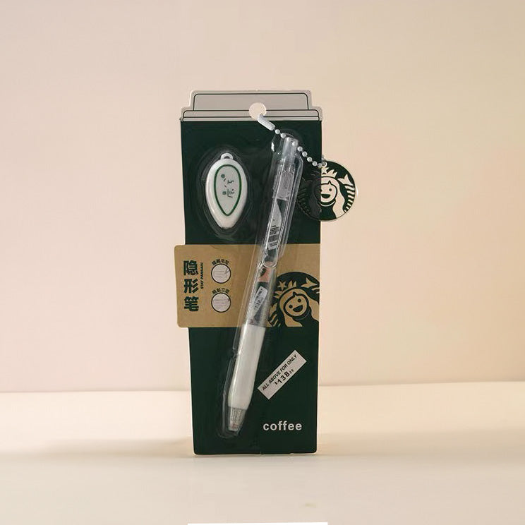 MORN SHINE Invisible Pen Coffee White/Logo