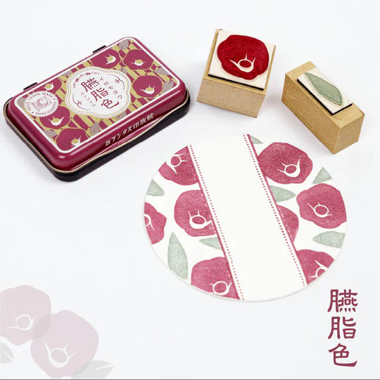 SHACHIHATA Iromoyou 1925 100th Anniversary Ink Pad Enji-iro (Red)