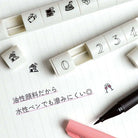 SHACHIHATA nototo 10 Mini Stamp Set Days & Time