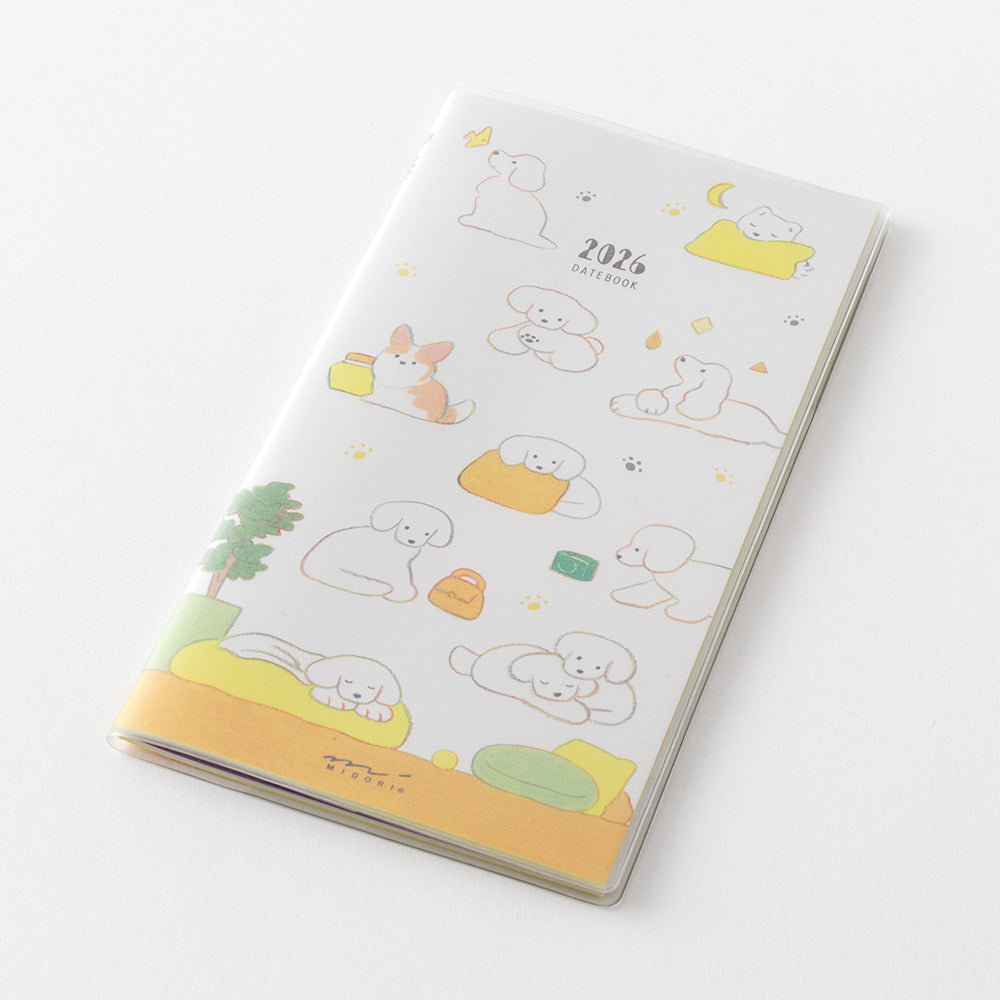 MIDORI 2026 Pocket Diary Slim Dog