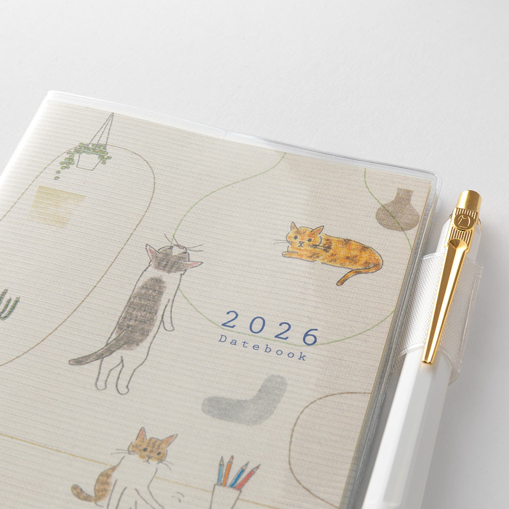 MIDORI 2026 Pocket Diary Slim Cat
