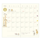 MIDORI 2026 Pocket Diary Slim Cat