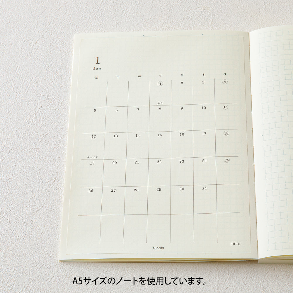 MIDORI MD 2026 Diary Sticker L