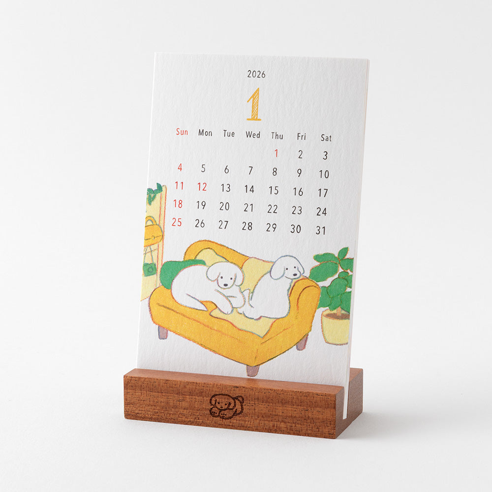 MIDORI 2026 Stand Calendar Dog