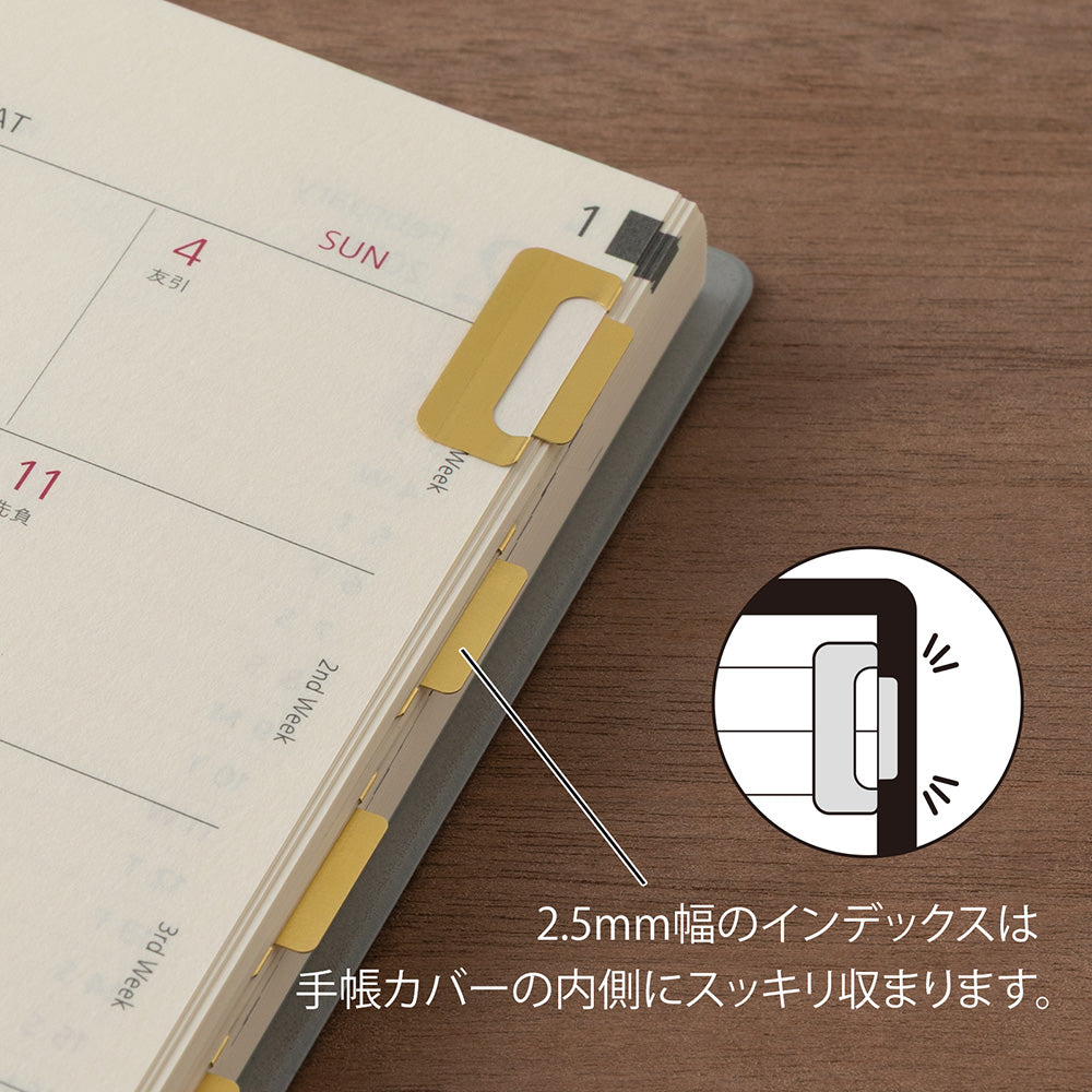 MIDORI Index Clip Chiratto Brass