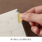 MIDORI Index Clip Chiratto Brass