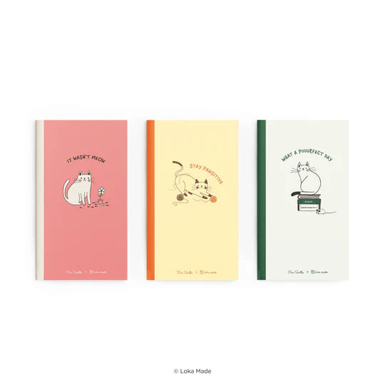 LOKAMADE Notebook Bundle 3in1 NB601: Cozy Cats