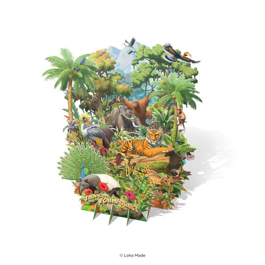 LOKAMADE 360 3D Greetings Card TP12: Tropical Rainforest