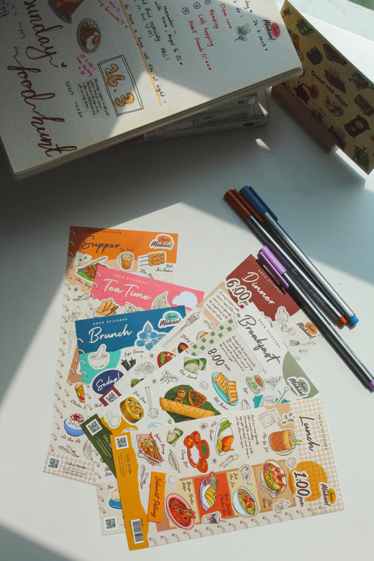 LOKAMADE Kisscut Deco Sticker KDS04: Jom Makan Breakfast!