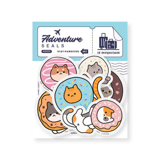 LOKAMADE Adventure Seals Set Luggage Sticker ASS05: Stay Pawsitive