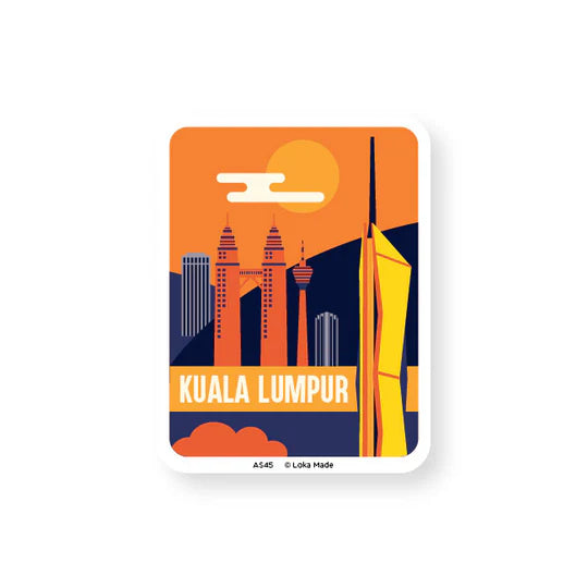 LOKAMADE Adventure Seals Set Luggage Sticker ASS08: Kuala Lumpur