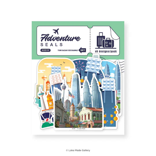 LOKAMADE Adventure Seals Set Luggage Sticker ASS10: Tun Razak Exchange