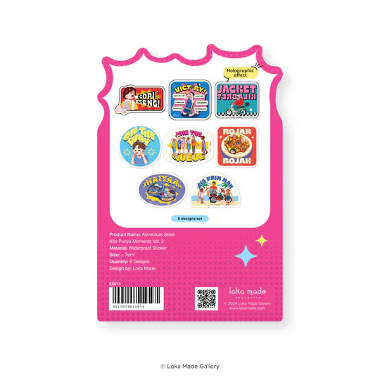 LOKAMADE Adventure Seals Set Luggage Sticker ASS14: Kita Punya Moments Vol.2