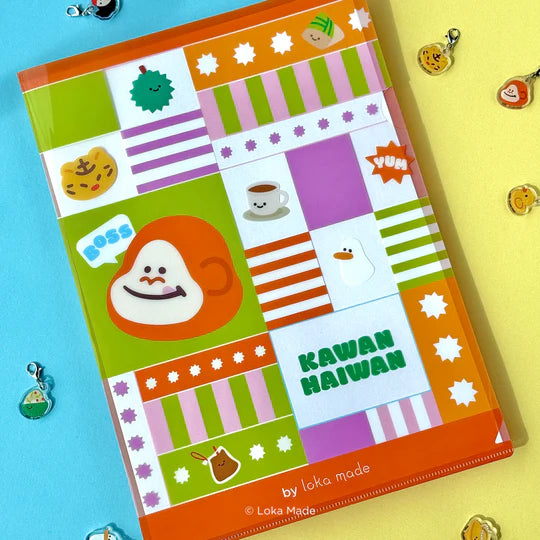 LOKAMADE Kawan-Haiwan Folder A4 FDB39: Sunny Side Friends