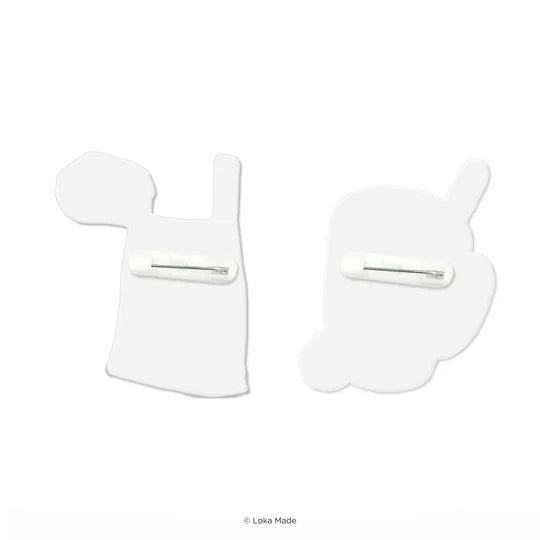 LOKAMADE Minum-minuman Deco Acrylic Pin IP02: Kopi Ice & Limau Asam