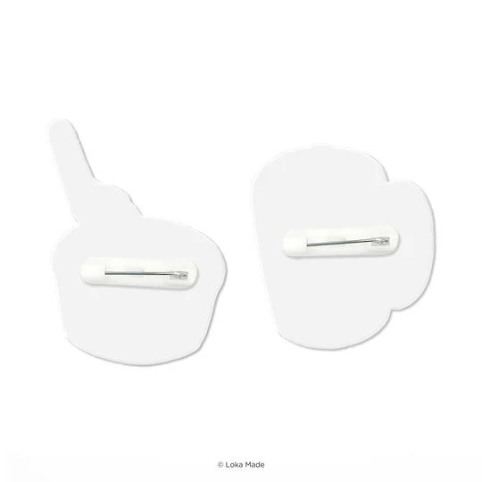 LOKAMADE Minum-minuman Deco Acrylic Pin IP03: Tau Fu Fah & Teh Tarik