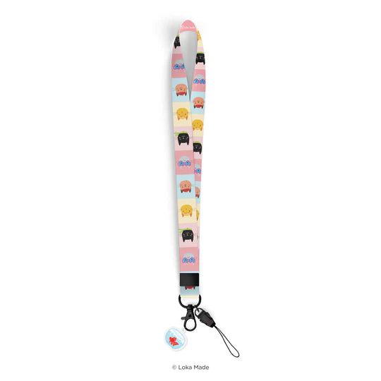 LOKAMADE Lanyard Long LYL601: Checkered Cat