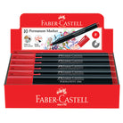 FABER-CASTELL Slim Permanent Marker Box of 10 156421 Red
