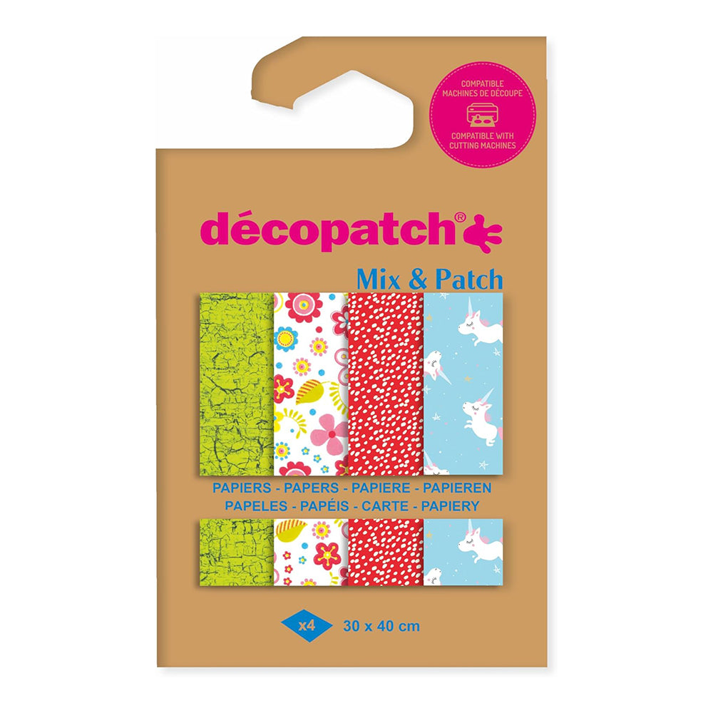 DECOPATCH Papers: Mix & Patch 4s Enchanted Unicorns