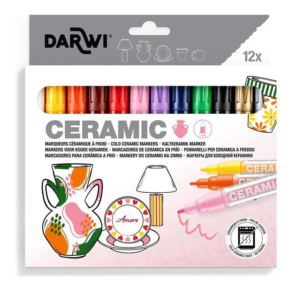 DARWI Ceramic Marker 2mm Set of 12 x 6ml