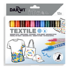 DARWI Textile Opak Marker 2mm Set of 12 x 6ml