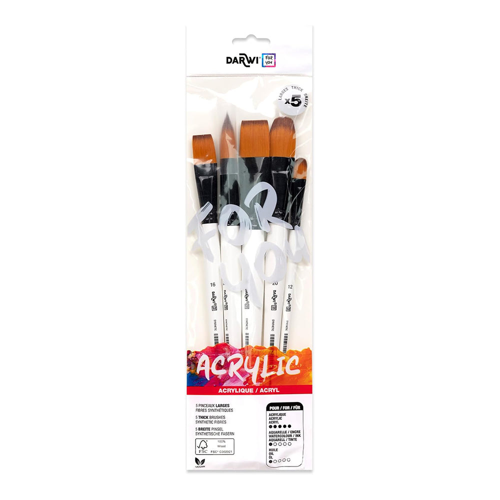 DARWI For You Set of 5 Thick Brushes