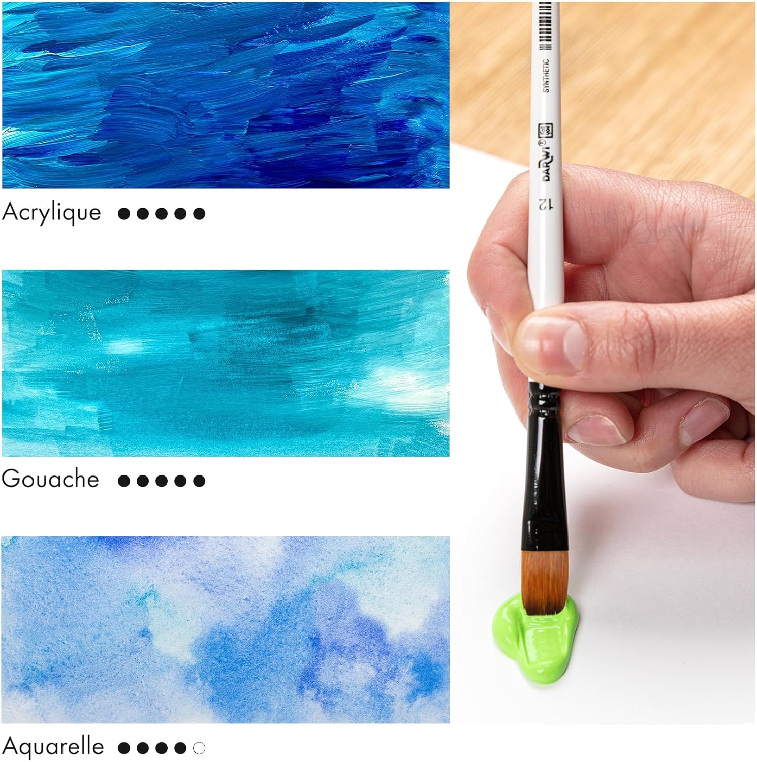 DARWI For You Set of 5 Thick Brushes