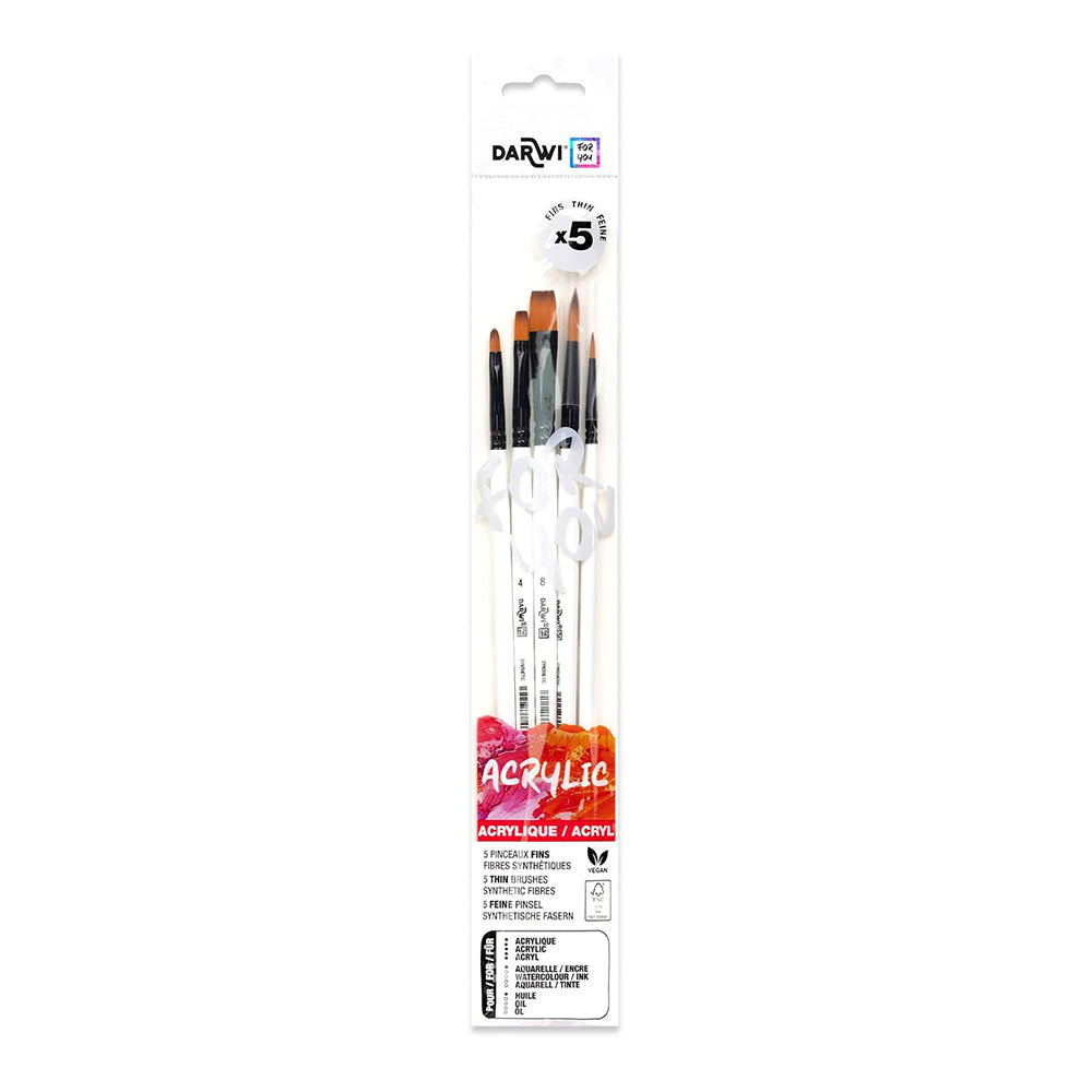 DARWI For You Set of 5 Thin Brushes