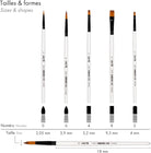 DARWI For You Set of 5 Thin Brushes