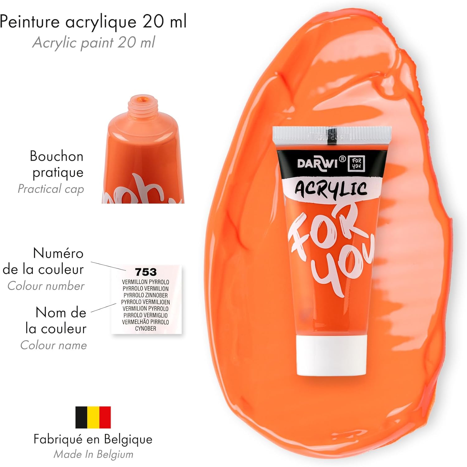 DARWI For You Acrylic Paint Essentials Set of 10 x 20ml