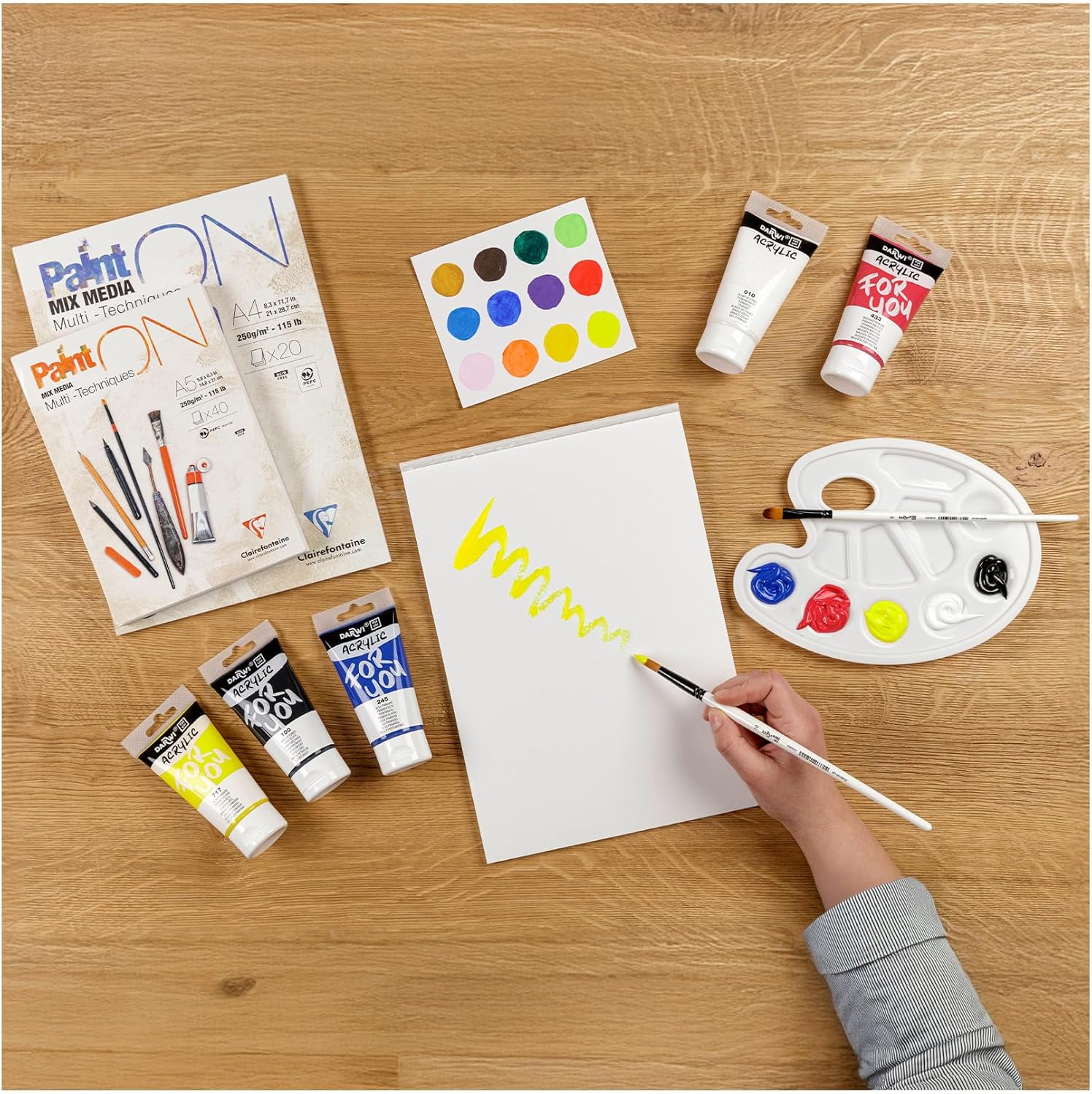 DARWI For You Acrylic Paint Starter Set of 5 x 75ml