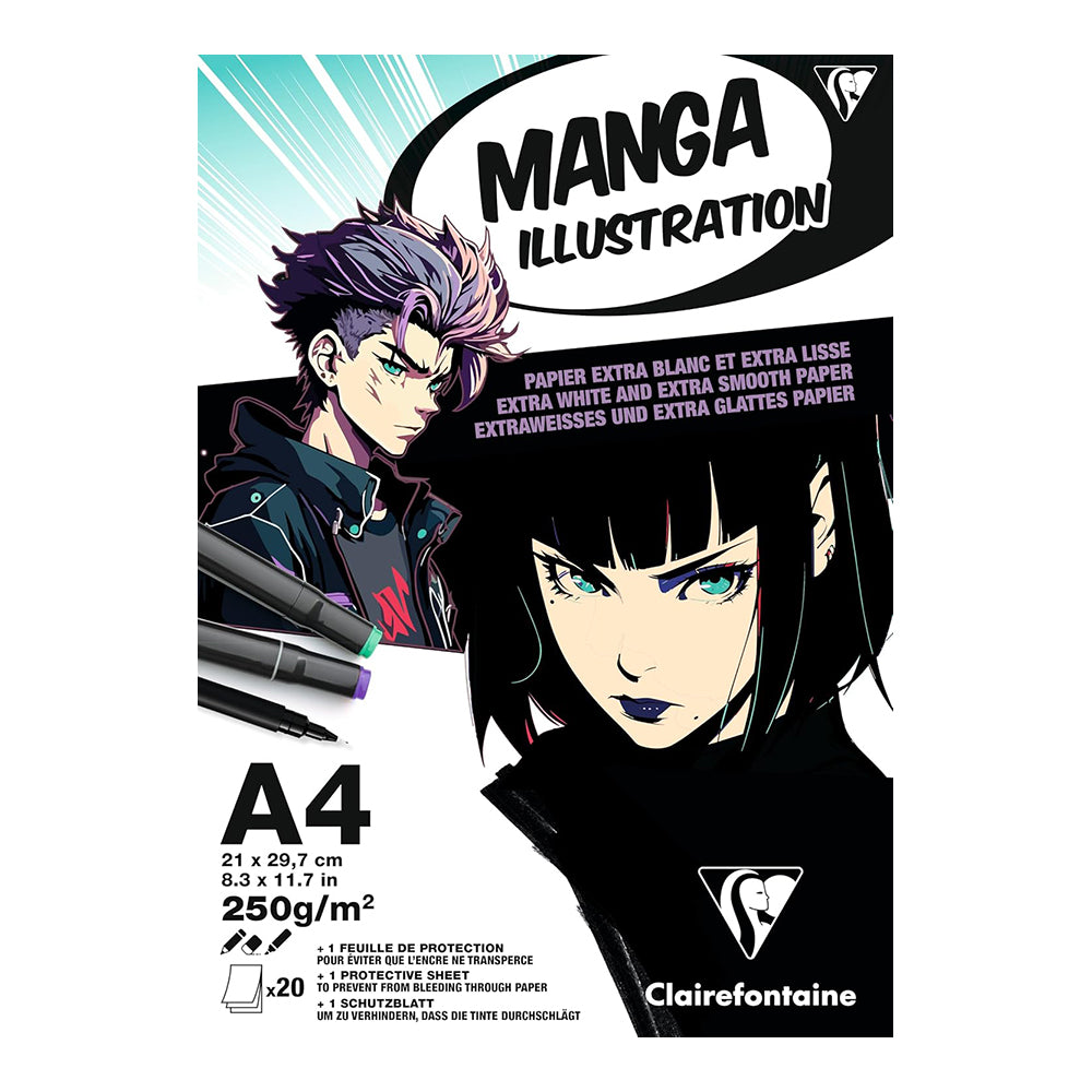 CLAIREFONTAINE Manga Illustration Pad 250g 20s A4