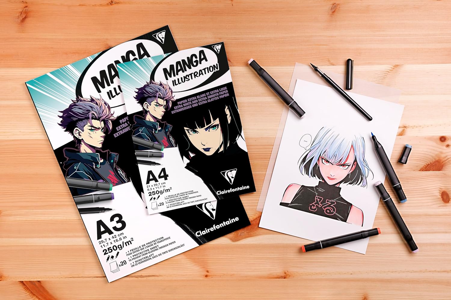 CLAIREFONTAINE Manga Illustration Pad 250g 20s A3