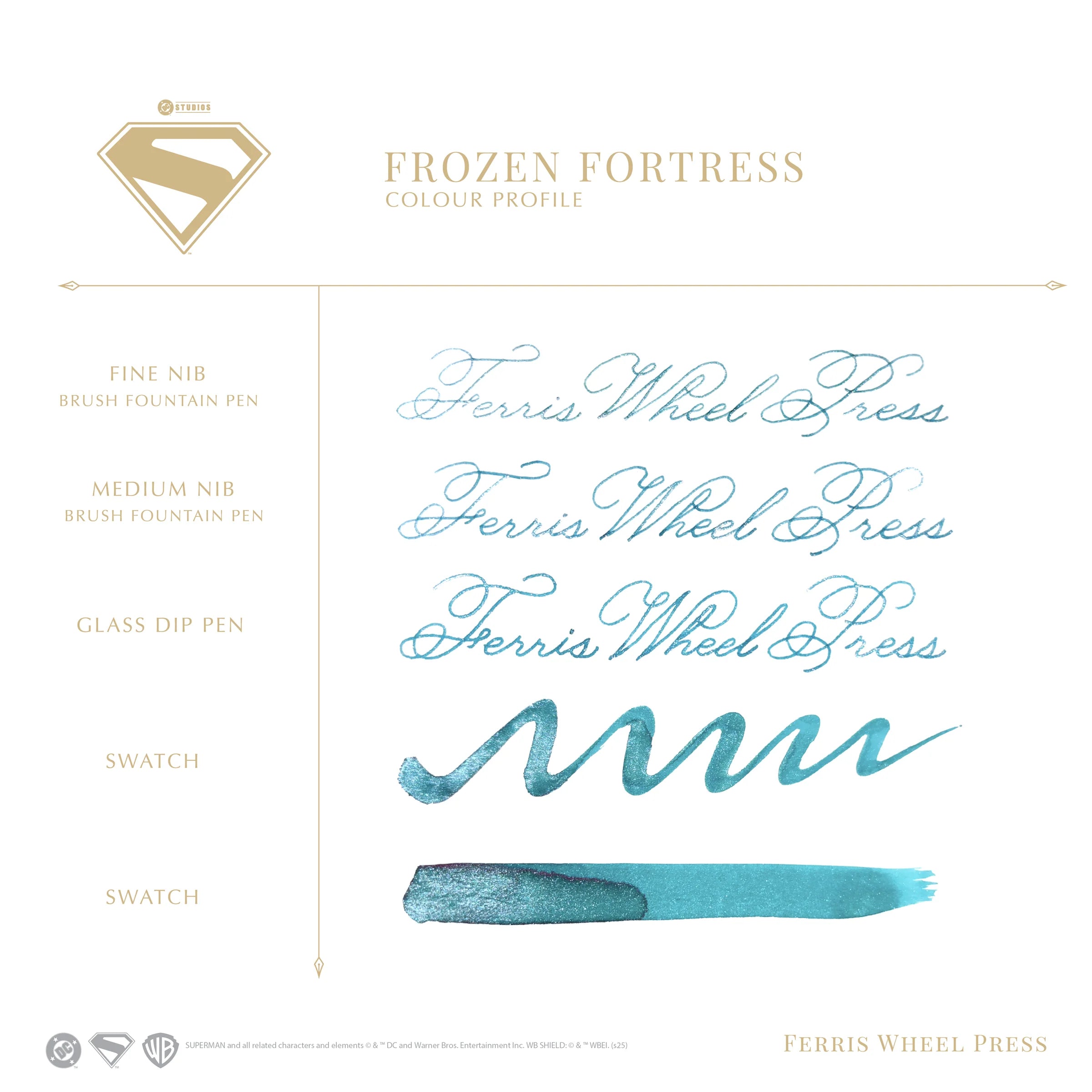 FERRIS WHEEL PRESS x Superman Fountain Pen Ink 10ml Frozen Fortress