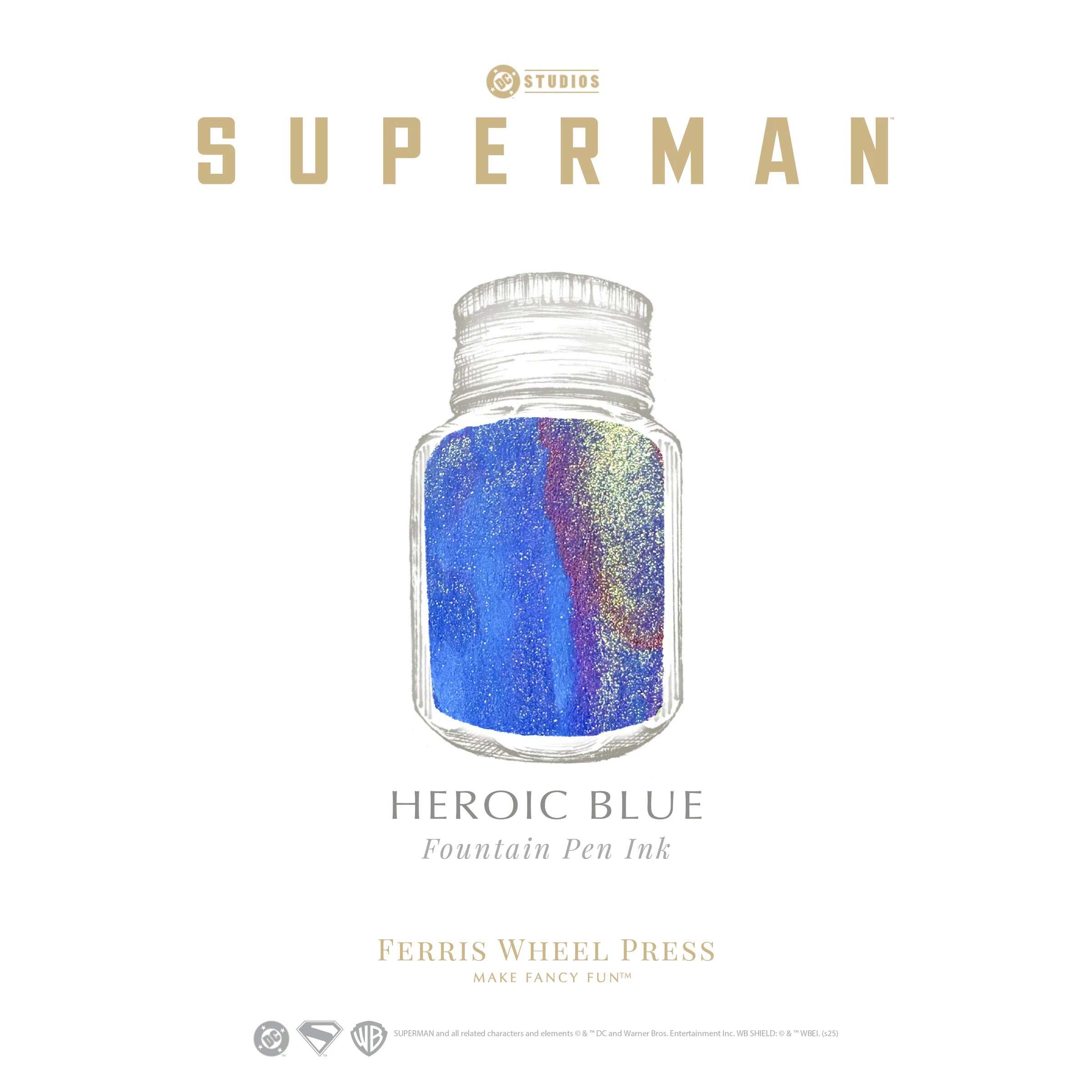 FERRIS WHEEL PRESS x Superman Fountain Pen Ink 10ml Heroic Blue
