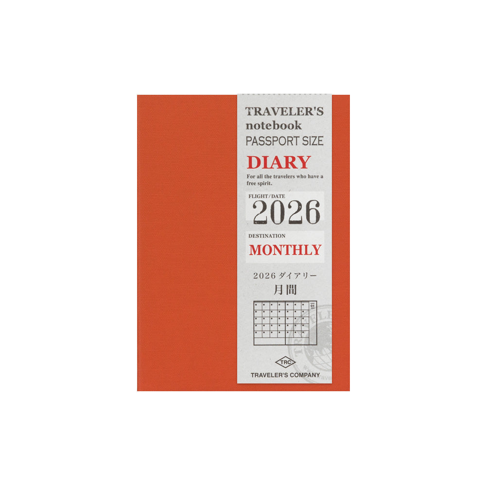 [Pre-Order] TRAVELERS Notebook 2026 Passport Monthly Refill