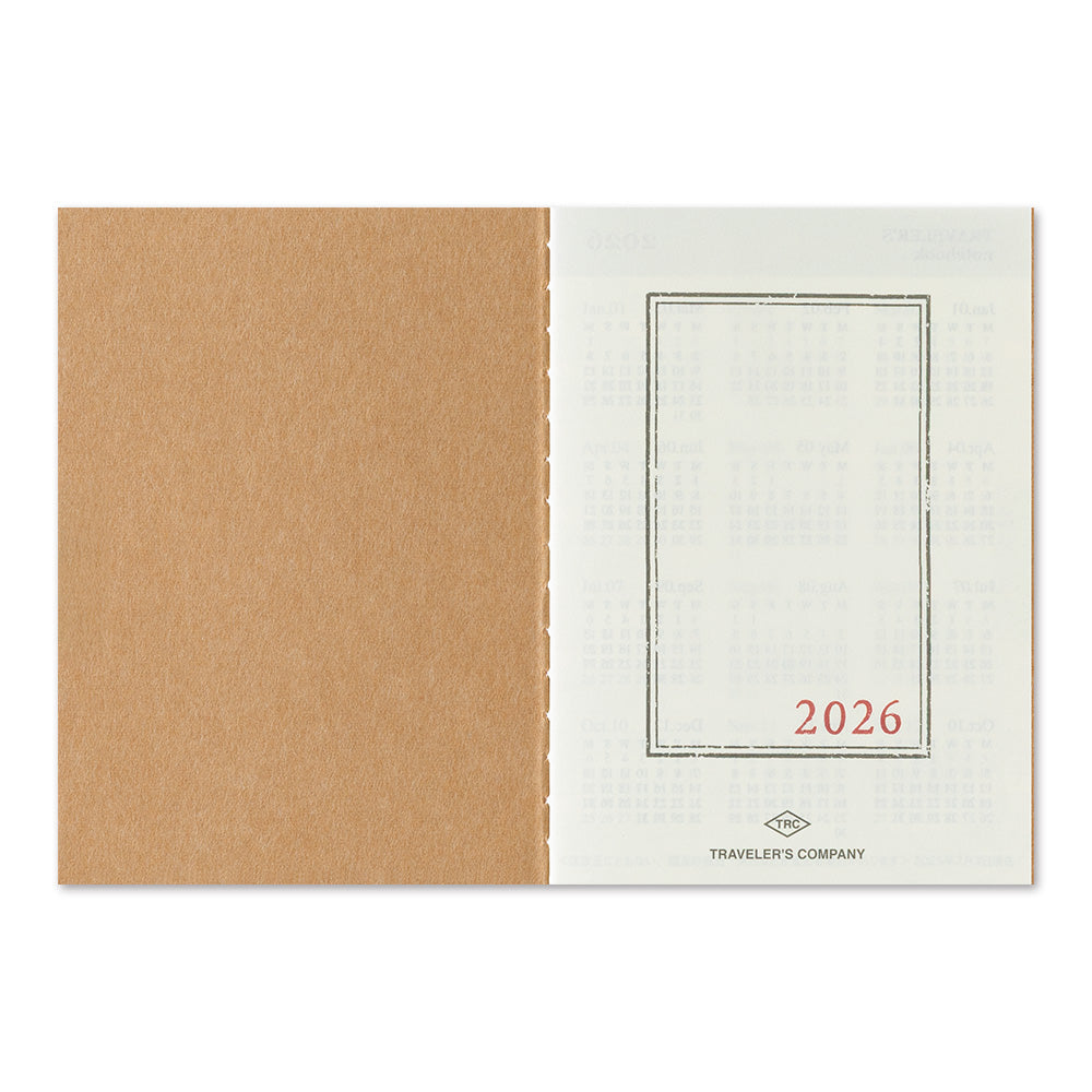 [Pre-Order] TRAVELERS Notebook 2026 Passport Monthly Refill