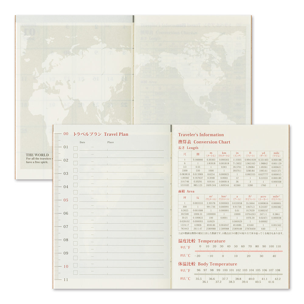 [Pre-Order] TRAVELERS Notebook 2026 Passport Monthly Refill